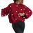 Shein Women's Autumn And Winter Valentine's Day Red Cute Casual Love Jacquard Loose Casual Fashion Sweater Round Neck Long Sleeve Pullover Sweater