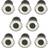 First Choice lighting Bathroom Downlights Silver Ceiling Flush Light ∅ 8.7cm