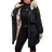 Shein Relaxiva Plus Size Drawstring Waist Fluffy Collar Hooded Parka Jacket, For Thanksgiving, Winter Clothes