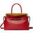 Tory Burch Mercer Textured Satchel - Ruby