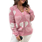 Shein Women's cardigan in plus sizes with long sleeves, heart pattern and rhinestone decoration, for winter