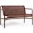 Hay Palissade Cord Dining Bench 128 cm Iron Red Havebænk