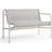 Hay Palissade Cord Dining Bench Med Armlæn Sky Grey Havebænk