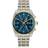 BOSS Two-Tone Chronograph Watch Blue Dial