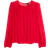 River Island Loose Fit Bubble Hem Blouse - Red