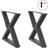vidaXL Sofabordben 2 Stk Antracit 50 x 42-43,3 cm Stål Bordben