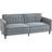 Homcom Convertible Futon Velvet-Touch Tufted Couch Bed Dark Grey Sofa 189cm 2pcs 3 Seater