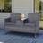 OutSunny 2-Seater PE Rattan Outdoor w/ Centre Table Grey Garden Bench