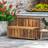 OutSunny Wood Storage for Patio - Brown Garden Bench