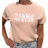 Lovely Text Make Waves T-shirt - Misty Pink