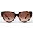 Michael Kors Sunglasses Injected Turtle Brown Cat Eye - Dark Tortoise