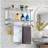 Living and Home 2 Tiers Bathroom Towel Rack Stainless Steel Wall Mounted Storage Shelf