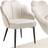 tectake Shell Design with Velvet-Look Cover Cream/Black Armchair 80.5cm