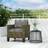 OutSunny Single Rattan Chair Garden Armchair with Cushions Dark Grey