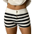 Shein CovetEZ Women Casual Knit Striped Low-Waist Skinny Super-Short Shorts Women Loungewear Women Leggings Fall Women Shorts