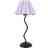 ValueLights Wiggle Lilac Scallop Shade Black Metal Stem LED Table Lamp