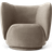 ferm LIVING Rico Rich Velvet Beige Loungestol 76.5cm