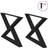 vidaXL Coffee Legs 70 x 42-43.3 cm Black Table Leg