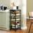 Homcom 4-Tier Kitchen Island on Wheels with 4 Pull-Out Baskets Trolley Table