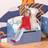 Homcom Blue Kids Storage Chest Box Bench