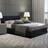Home Treats Small Double Black Leather Ottoman Storage with Mattress Frame Bed