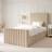 Khloe Beige Velvet Single Side-Lift Ottoman - Khloe Frame Bed