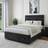 Dunelm Bedmaster Plush Chenille Universal Divan Base - Black Frame Bed