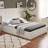 Home Treats Double Boucle Plush Ottoman Storage - White Frame Bed