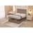 Somnior Chambery Tweed Fabric Hybrid Pocket Sprung Orthopaedic Ottoman Bed Set with Headboard - Brown