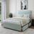 Dunelm Bedmaster Woven Fabric Universal Divan Base - Pacific Blue Frame Bed