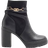 River Island Hardware Strap Heeled Boots - Black