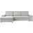Beliani Hrisey Light Grey Soffa 293cm 3-sits