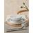 Denby Cotton White 12 Piece Tableware Dinner Set 12pcs