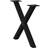 vidaXL Coffee Legs X-Shaped 2 pcs 60 x 42-43 cm Steel Table Leg