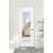 Living and Home 37cm W x 147cm H White Frame Over The Door Full Length Floor Mirror