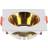V-TAC GU10 Firkantet Hvid Ramme Guld Reflektor Loftlampe