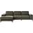 Beliani Modern Corner Sectional L-Shape Velvet Metal Legs Dark Green Kiruna Sofa