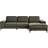 Beliani Modern Corner Sectional L-Shape Velvet Metal Legs Dark Green Kiruna Sofa