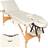 tectake Table de massage pliante 3 Zones Bois, cosmétique, portable blanc