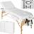 tectake 3 zones massagetafel Somwang 7,5cm matras en houten frame wit
