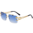 Jiaxinghan Cheetah Decoration Sunglasses Gold/Blue