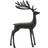 The Christmas Gift Co Deer Black Figurine 44cm