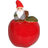 Rolf Berg Santa On Apple White/Red/Gray Juldekoration