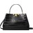 Tory Burch Eleanor Croc Embossed Satchel - Black