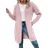 Shein LUNE Women's Solid Color Drop Shoulder Long Sleeve Long Casual Cardigan Sweater, Fall & Winter