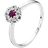 Lund Copenhagen Ring - White Gold/Ruby/Diamonds