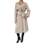 Shein Firerie Elegant Waist Cinched A-Line Long Sleeve Trench Coat, Autumn/Winter