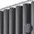 Dynamene Waffle Charcoal Grey 13pcs Curtain and Hook Set