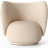 ferm LIVING Rico Brushed Off-White Loungestol 76.5cm