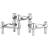 Stoff Nagel BMF Chrome Ljusstake 6.7cm 3st
